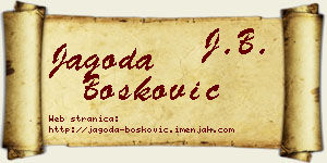 Jagoda Bošković vizit kartica